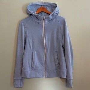 90 Degree by Reflex Size XXL Light Blue Full Zip Hoodie with Thumb Holes